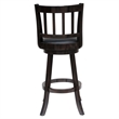 Boraam Wood Bloomington Counter Height Swivel Counter Stool in Cappuccino Finish