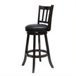 Boraam Wood Bloomington Bar Height Swivel Bar Stool in Cappuccino Finish