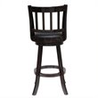 Boraam Wood Bloomington Bar Height Swivel Bar Stool in Cappuccino Finish