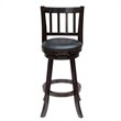 Boraam Wood Bloomington Bar Height Swivel Bar Stool in Cappuccino Finish