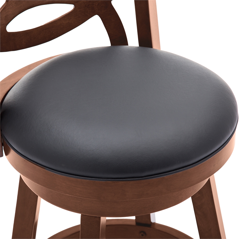 Boraam Siena Counter Height Swivel Counter Stool in Cherry Finish