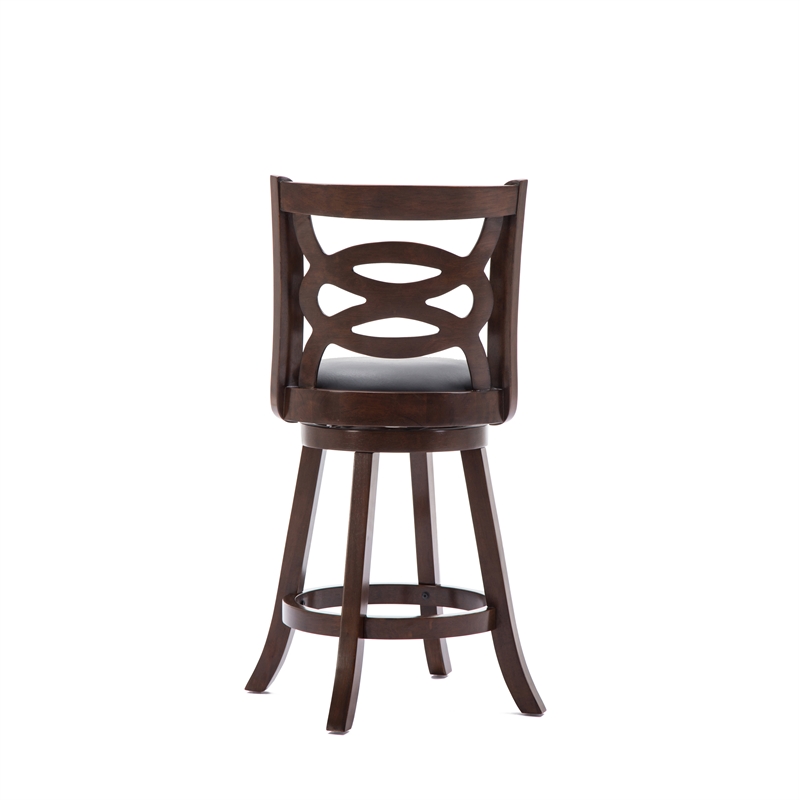 Boraam Siena Counter Height Swivel Counter Stool in Cappuccino Finish