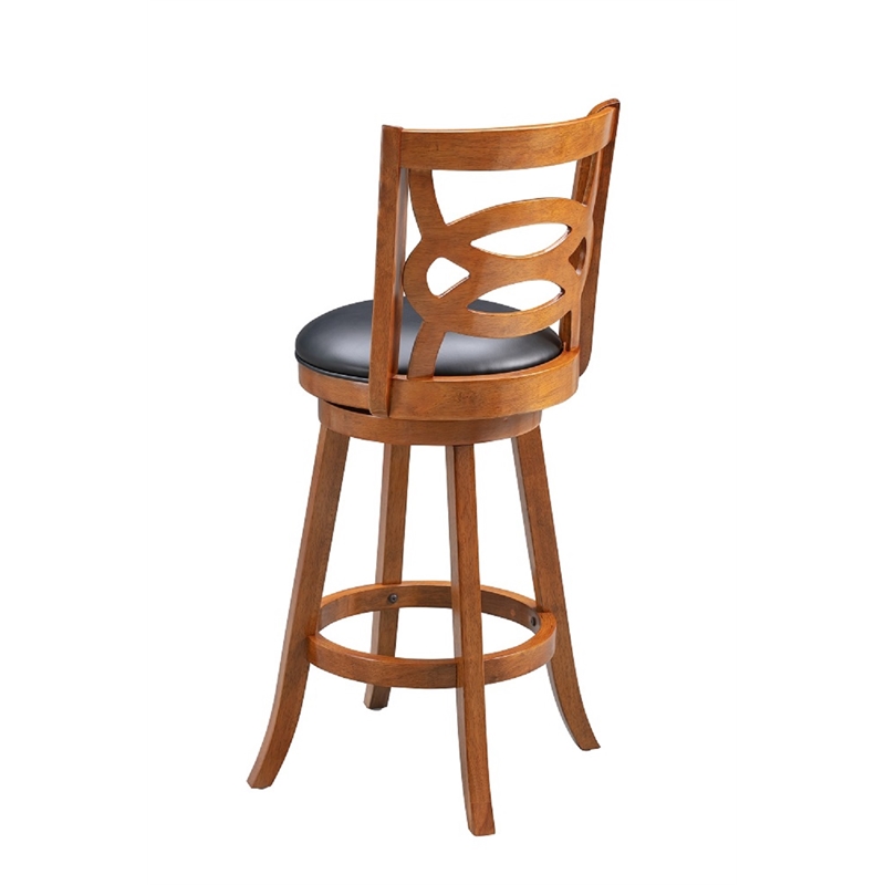 Boraam Wood Siena Counter Height Swivel Counter Stool in Walnut Finish