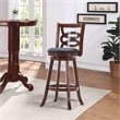 Boraam Wood Siena Bar Height Swivel Bar Stool in Cherry Finish