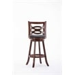 Boraam Wood Siena Bar Height Swivel Bar Stool in Cherry Finish