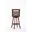 Boraam Wood Siena Bar Height Swivel Bar Stool in Cherry Finish