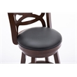 Boraam Siena Bar Height Swivel Bar Stool in Cappuccino Finish