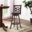 Boraam Siena Bar Height Swivel Bar Stool in Cappuccino Finish