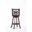 Boraam Siena Bar Height Swivel Bar Stool in Cappuccino Finish