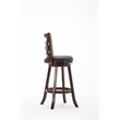 Boraam Siena Bar Height Swivel Bar Stool in Cappuccino Finish
