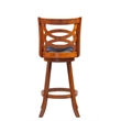Boraam Wood Siena Bar Height Swivel Bar Stool in Walnut Finish