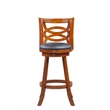 Boraam Wood Siena Bar Height Swivel Bar Stool in Walnut Finish