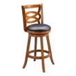 Boraam Wood Siena Bar Height Swivel Bar Stool in Walnut Finish