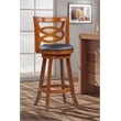 Boraam Wood Siena Bar Height Swivel Bar Stool in Walnut Finish