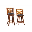 Boraam Wood Siena Bar Height Swivel Bar Stool in Walnut Finish
