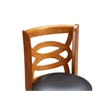 Boraam Wood Siena Bar Height Swivel Bar Stool in Walnut Finish