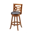 Boraam Wood Siena Bar Height Swivel Bar Stool in Walnut Finish