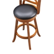 Boraam Wood Siena Bar Height Swivel Bar Stool in Walnut Finish