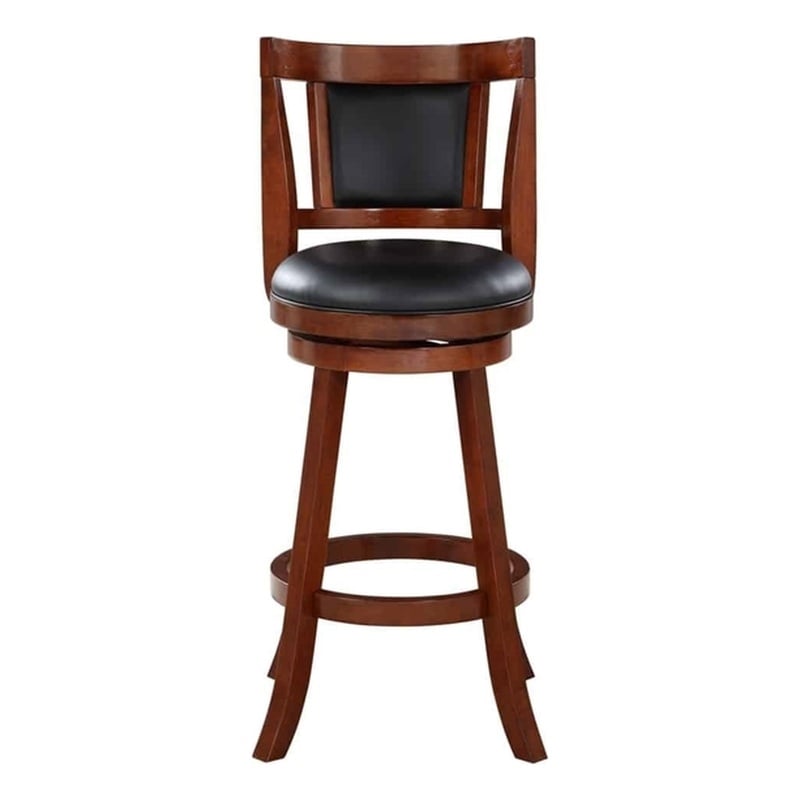 Boraam Wood Avianna Counter Height Swivel Stool in Cherry Finish