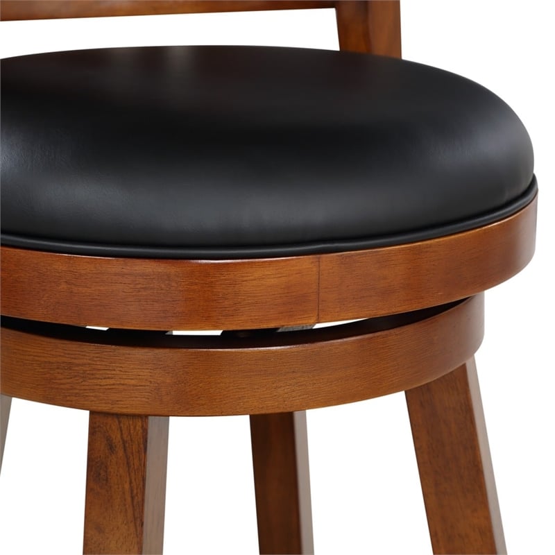 Boraam Wood Avianna Counter Height Swivel Stool in Cherry Finish