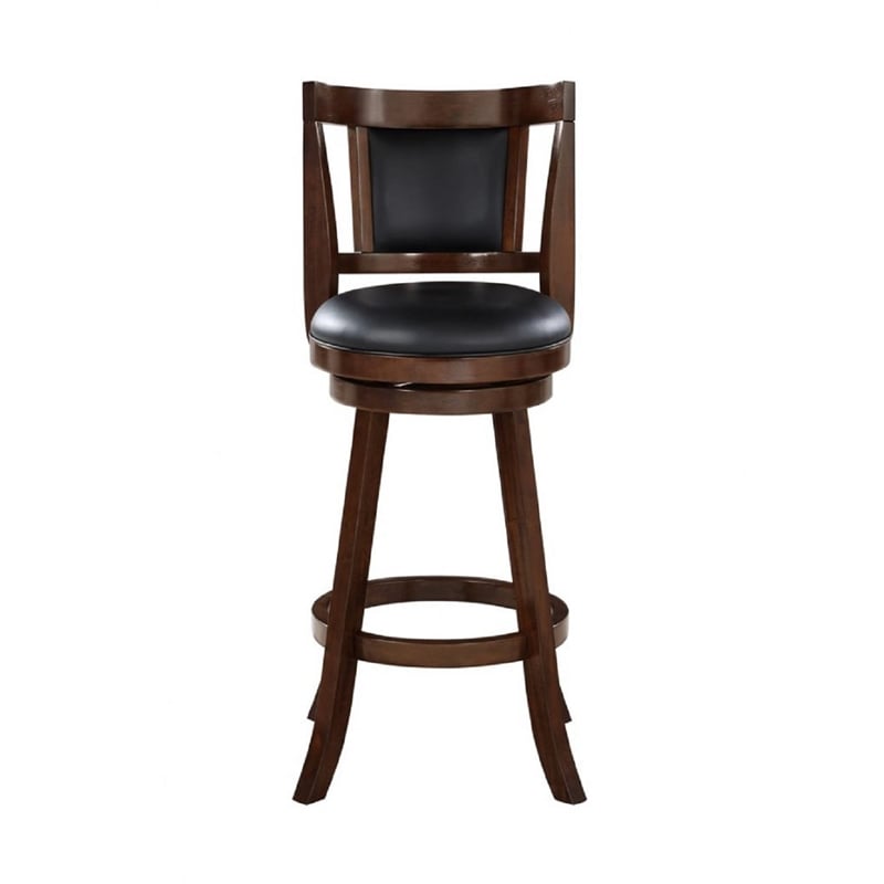Boraam Wood Avianna Counter Height Swivel Stool in Cappuccino Finish