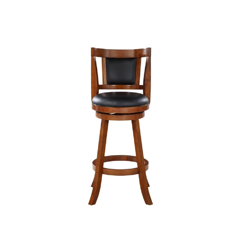 Boraam Wood Avianna Counter Height Swivel Stool in Walnut Finish