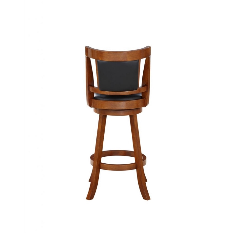 Boraam Wood Avianna Counter Height Swivel Stool in Walnut Finish