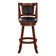 Boraam Wood Avianna Bar Height Swivel Bar Stool in Cherry Finish