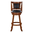 Boraam Wood Avianna Bar Height Swivel Stool in Walnut Finish