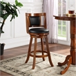 Boraam Wood Avianna Bar Height Swivel Stool in Walnut Finish