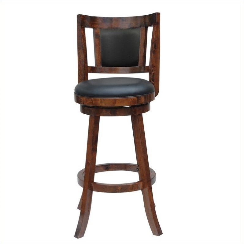 29" Swivel Bar Stool in Walnut Finish 62529