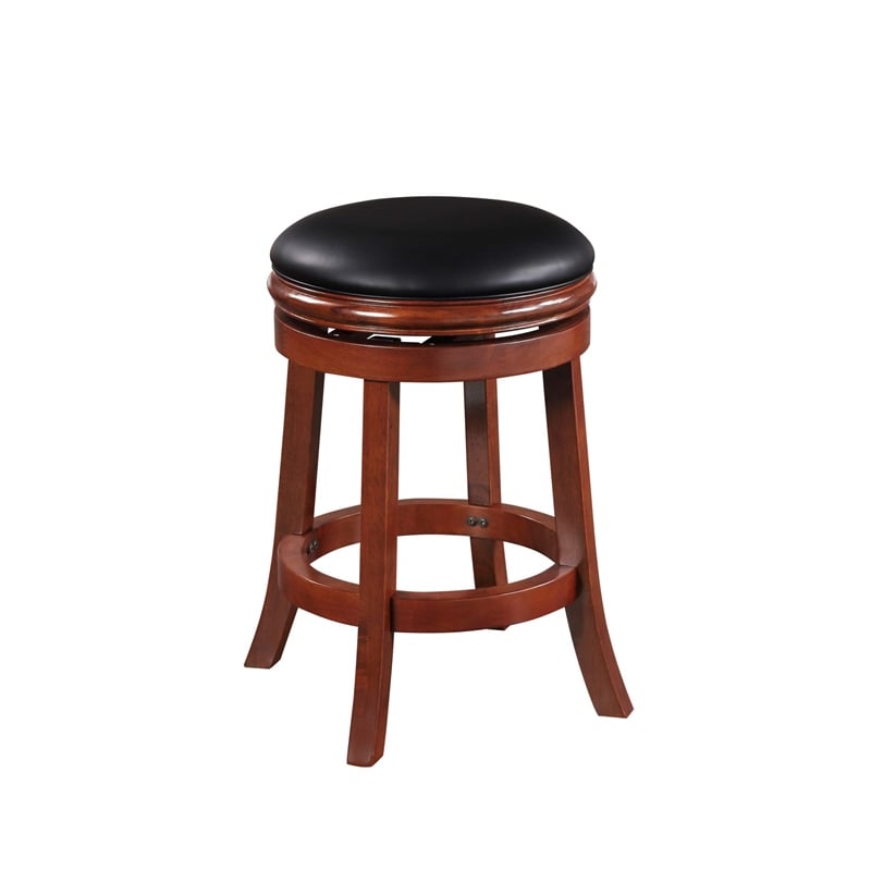 Boraam Wood Swivel Counter Height Stool in Cherry Finish