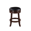 Boraam Wood Faux Leather Swivel Counter Height Stool in Cappuccino Finish