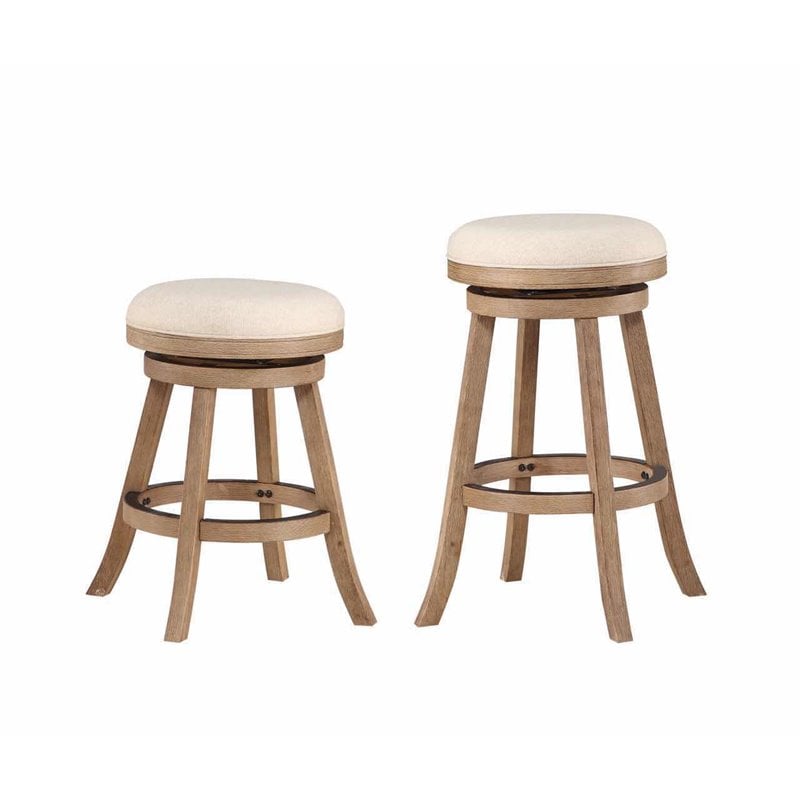 Boraam Fenton Counter Stool in Driftwood Wire-Brush and Ivory