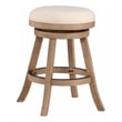 Boraam Fenton Counter Stool in Driftwood Wire-Brush and Ivory