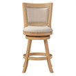 Boraam Melrose Counter Stool in Driftwood Cream Wire-Brush and Ivory