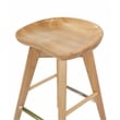BoraamWood Bali Backless Bar Height Swivel Stool in Natural Finish