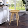 BoraamWood Bali Backless Bar Height Swivel Stool in Natural Finish