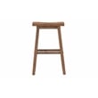Boraam Wood Sonoma Saddle Bar Stool in Barnwood Wire-Brush/Brown Finish