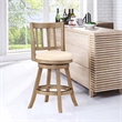 Boraam Sheldon Swivel Counter Stool in Driftwood Wire-Brush and Ivory