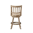 Boraam Sheldon Swivel Counter Stool in Driftwood Wire-Brush and Ivory