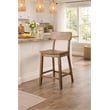Boraam Wood Torino Counter Stool in Barnwood Wire-Brush  Brown Finish