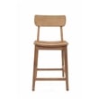 Boraam Wood Torino Counter Stool in Barnwood Wire-Brush  Brown Finish