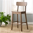 Boraam Wood Torino Bar Stool in Barnwood Wire-Brush/ Brown finish