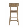 Boraam Wood Torino Bar Stool in Barnwood Wire-Brush/ Brown finish