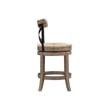 Boraam Wood Myrtle Swivel Counter Stool in Wheat Wire-Brush Brown Finish