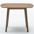 Boraam Wood Boulder Dining Table in Barnwood Wire-Brush Brown Finish