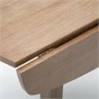 Boraam Wood Boulder Dining Table in Barnwood Wire-Brush Brown Finish