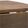 Boraam Wood Boulder Dining Table in Barnwood Wire-Brush Brown Finish