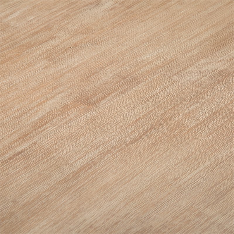 Boraam Wood Boulder Dining Table in Barnwood Wire-Brush Brown Finish